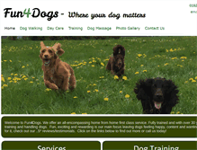 Tablet Screenshot of fun4dogs.co.uk